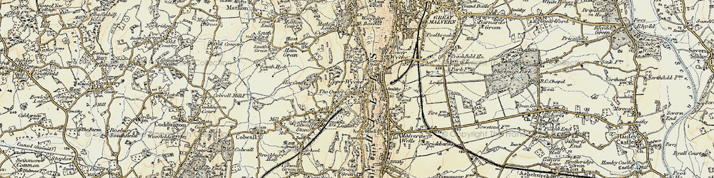 Old map of Upper Colwall in 1899-1901