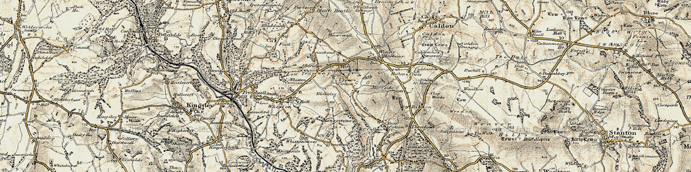 Old map of Lanehead in 1902