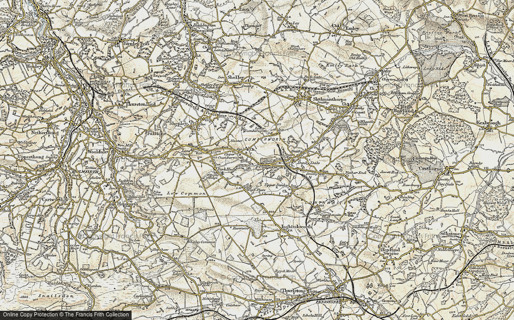 Old Map of Upper Cumberworth, 1903 in 1903