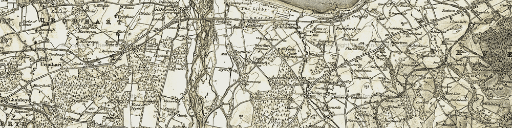 Old map of Upper Dallachy in 1910