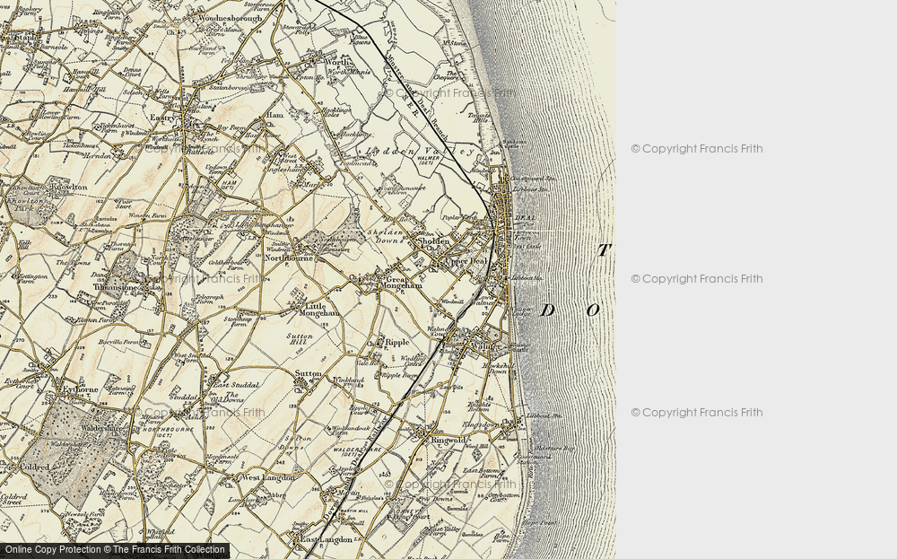 Old Map of Upper Deal, 1898-1899 in 1898-1899