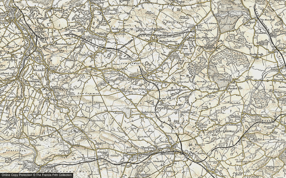 Old Map of Upper Denby, 1903 in 1903