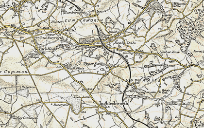 Old map of Upper Denby in 1903