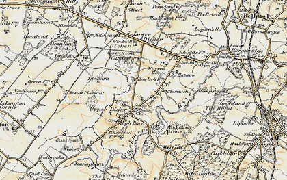 Old map of Upper Dicker in 1898