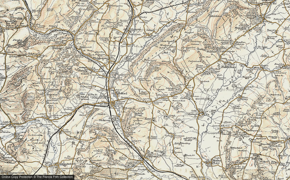 Old Map of Upper Dinchope, 1901-1903 in 1901-1903