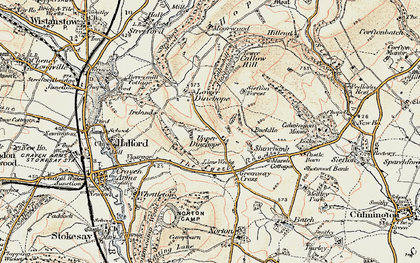 Old map of Upper Dinchope in 1901-1903