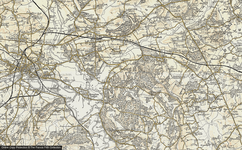 Old Map of Upper Dormington, 1899-1901 in 1899-1901