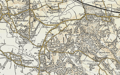 Old map of Upper Dormington in 1899-1901