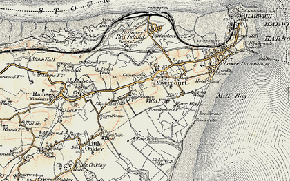 Old map of Upper Dovercourt in 1898-1899