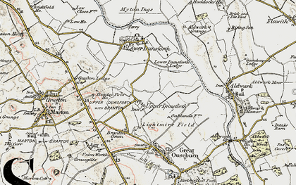 Old map of Upper Dunsforth in 1903-1904