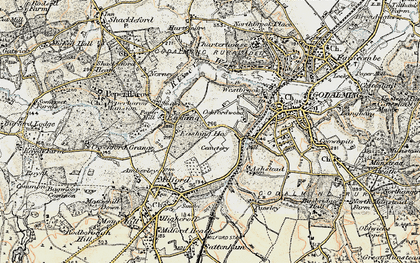 Old map of Upper Eashing in 1897-1909