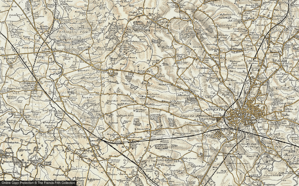 Old Map of Upper Eastern Green, 1901-1902 in 1901-1902