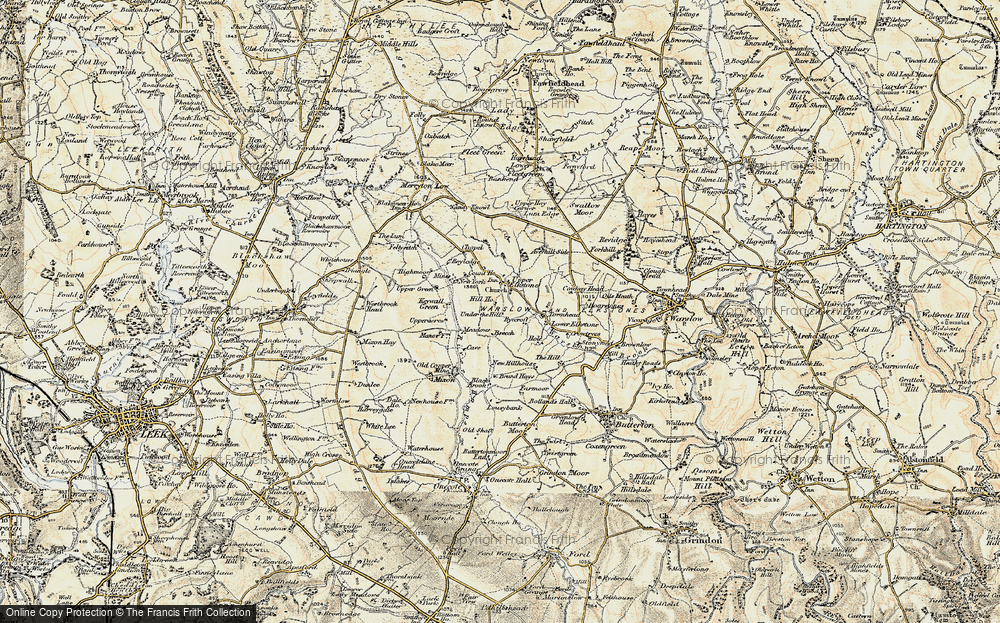 Old Map of Historic Map covering Brund Hays in 1902-1903