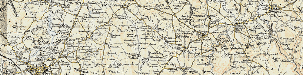 Old map of Brindley Croft in 1902-1903