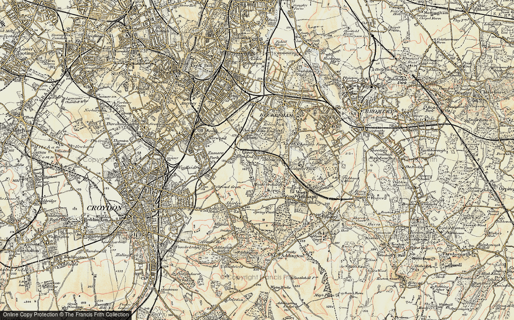 Old Map of Upper Elmers End, 1897-1902 in 1897-1902