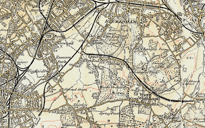 Old map of Upper Elmers End in 1897-1902