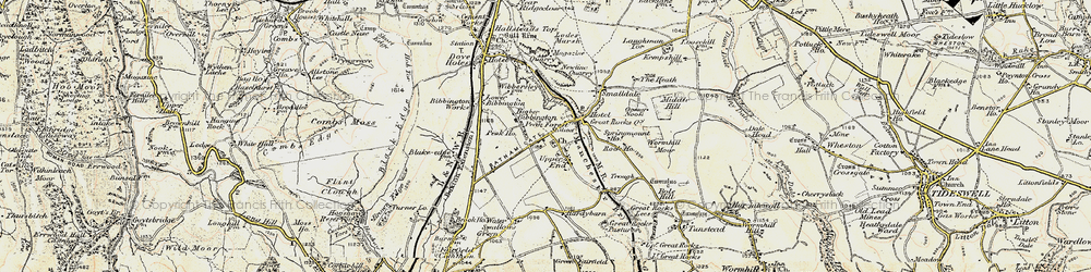 Old map of Bibbington in 1902-1903