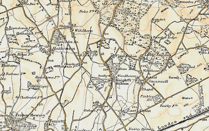 Old map of Upper Enham in 1897-1900