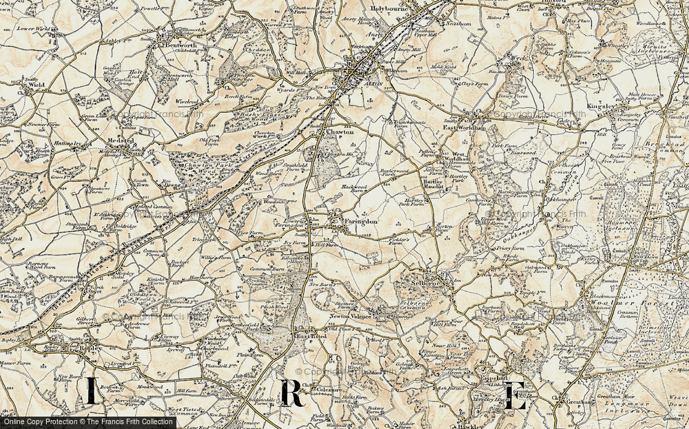 Old Map of Historic Map covering Bush Down in 1897-1909