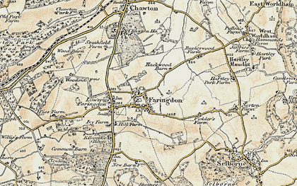 Old map of Upper Farringdon in 1897-1909
