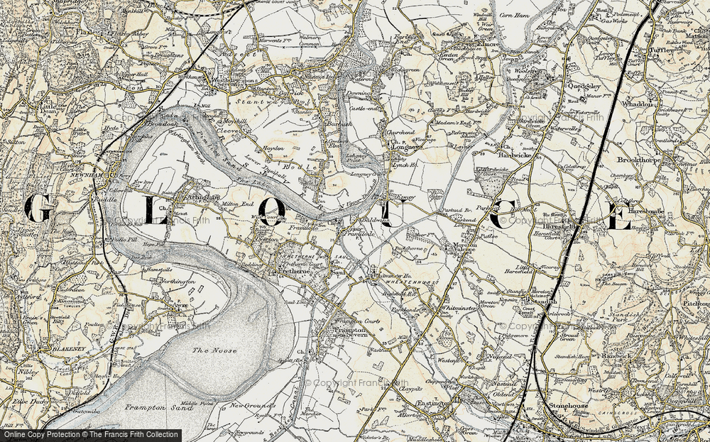 Old Map of Upper Framilode, 1898-1900 in 1898-1900