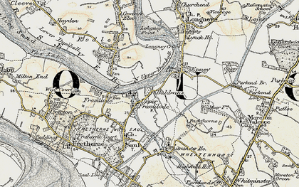 Old map of Upper Framilode in 1898-1900
