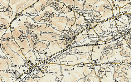 Old map of Upper Froyle in 1897-1909