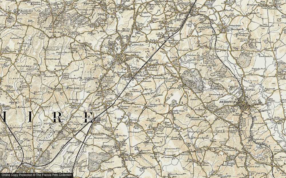 Old Map of Upper Gambolds, 1901-1902 in 1901-1902