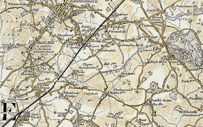 Old map of Upper Gambolds in 1901-1902