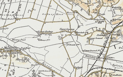 Old map of Upper Godney in 1898-1900