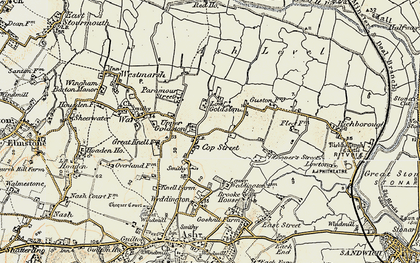 Old map of Upper Goldstone in 1898-1899