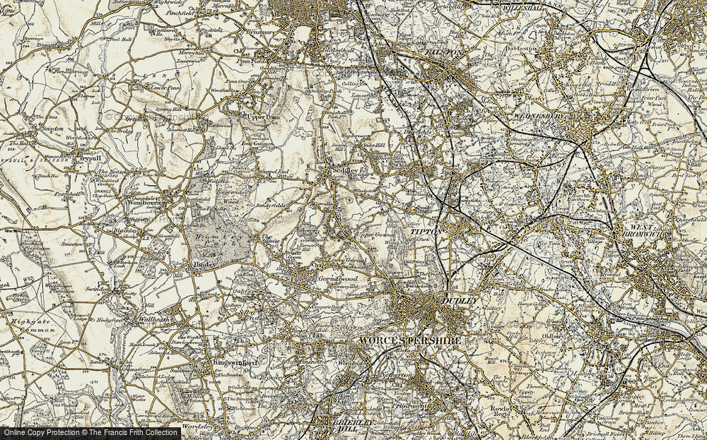 Old Map of Upper Gornal, 1902 in 1902