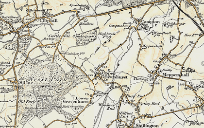 Old map of Upper Gravenhurst in 1898-1901