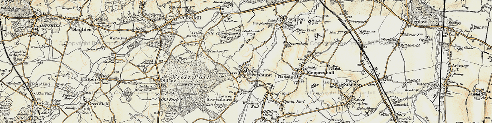 Old map of Upper Gravenhurst in 1898-1901