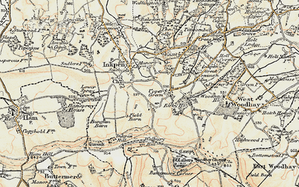 Old map of Upper Green in 1897-1900