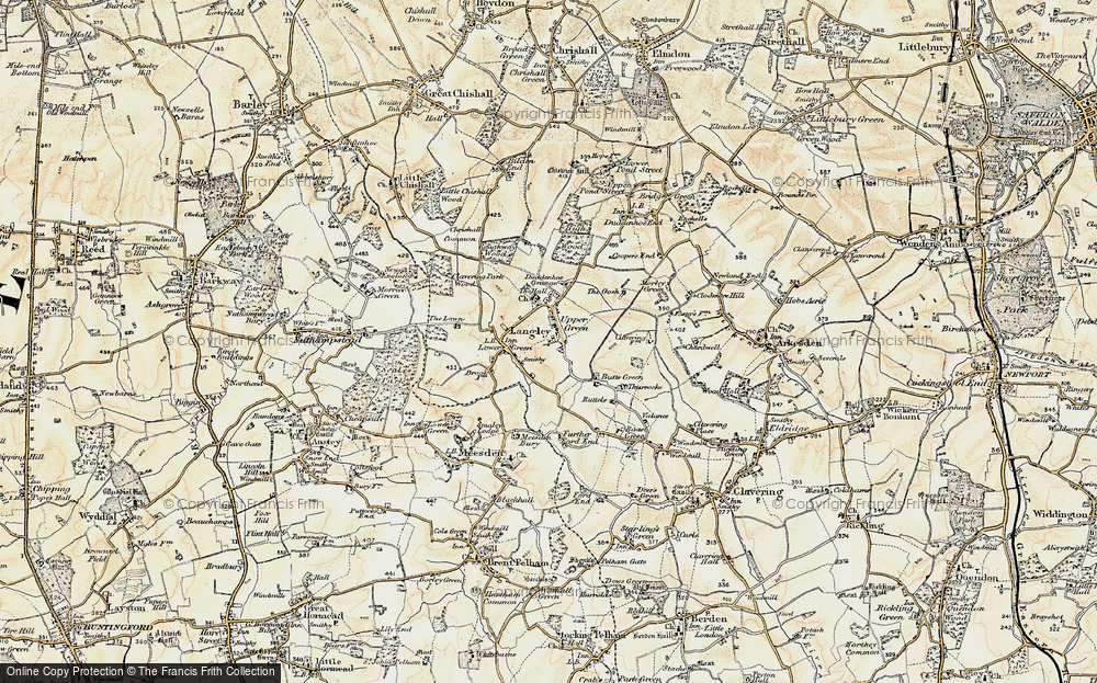 Old Map of Upper Green, 1898-1901 in 1898-1901
