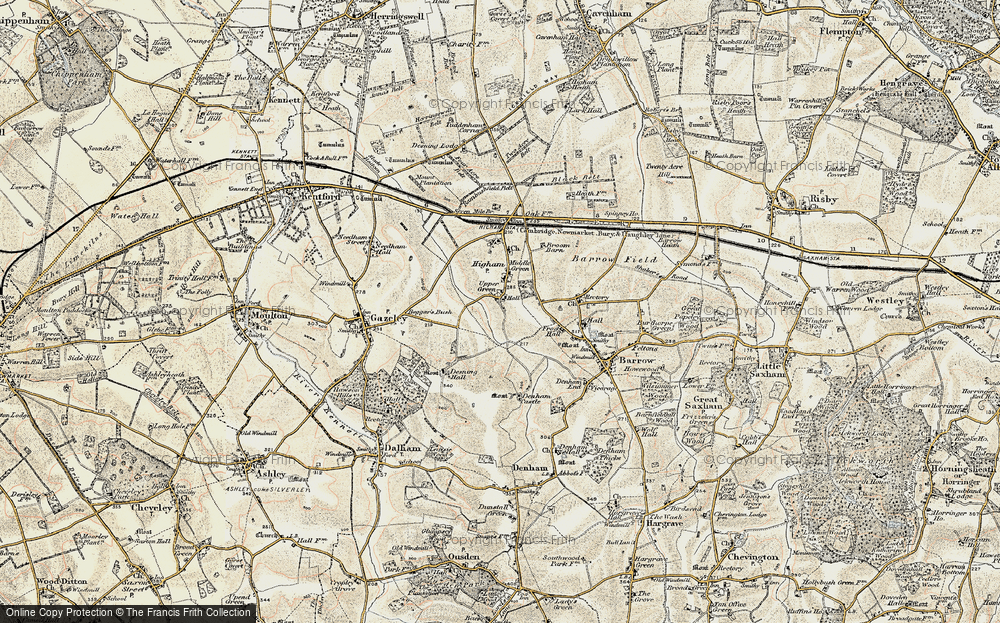 Old Map of Upper Green, 1899-1901 in 1899-1901