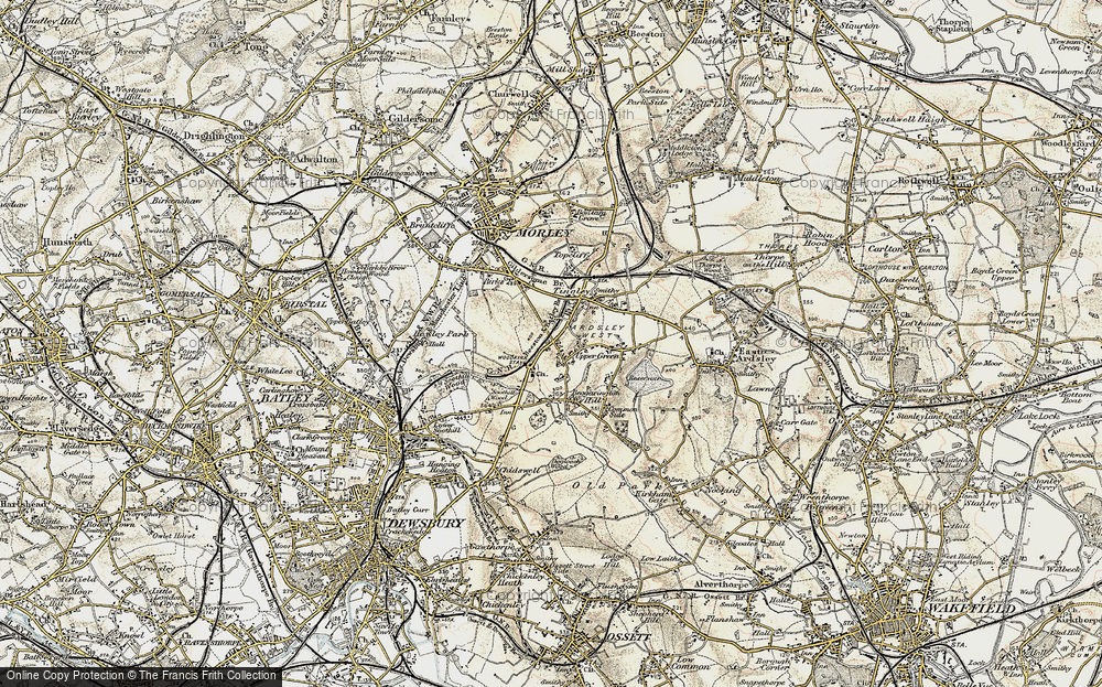 Old Map of Upper Green, 1903 in 1903