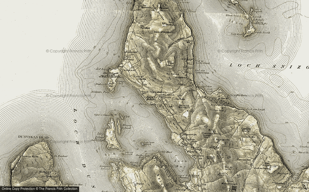 Old Map of Upper Halistra, 1908-1911 in 1908-1911