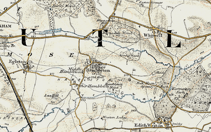 Old map of Upper Hambleton in 1901-1903