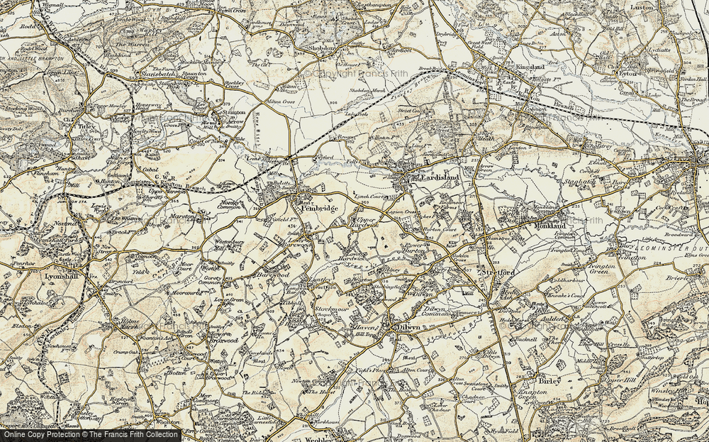 Old Map of Upper Hardwick, 1900-1903 in 1900-1903