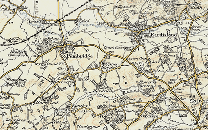 Old map of Upper Hardwick in 1900-1903