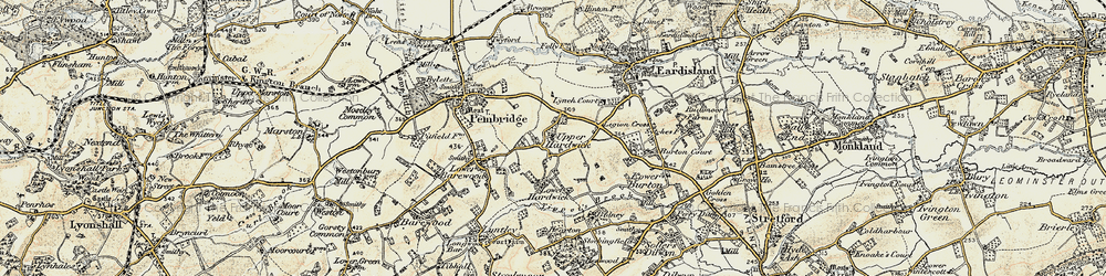 Old map of Upper Hardwick in 1900-1903