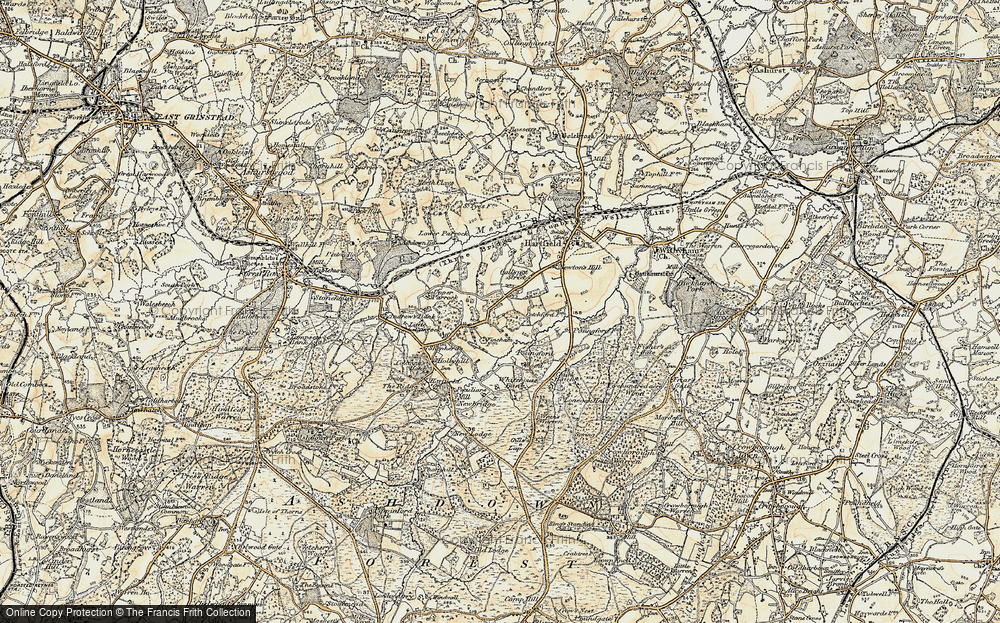 Old Map of Upper Hartfield, 1898-1902 in 1898-1902