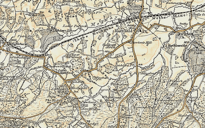 Old map of Upper Hartfield in 1898-1902