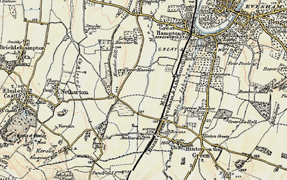Old map of Upper Haselor in 1899-1901