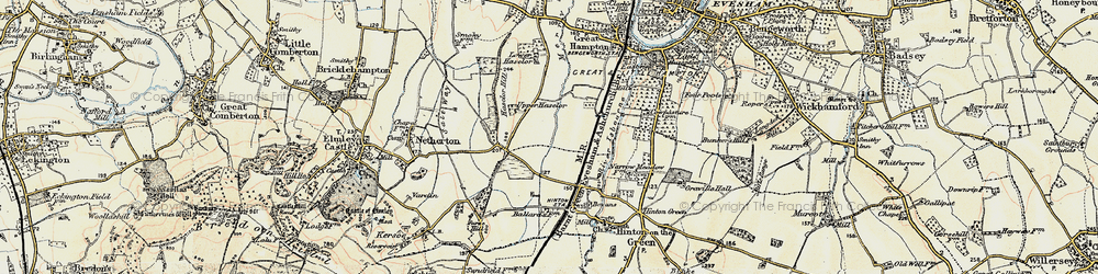 Old map of Upper Haselor in 1899-1901
