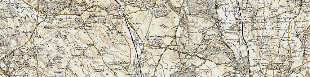Old map of Upper Hatton in 1902