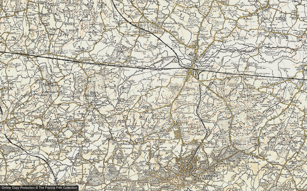 Old Map of Upper Hayesden, 1897-1898 in 1897-1898
