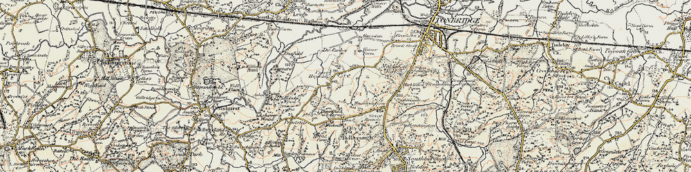 Old map of Upper Hayesden in 1897-1898